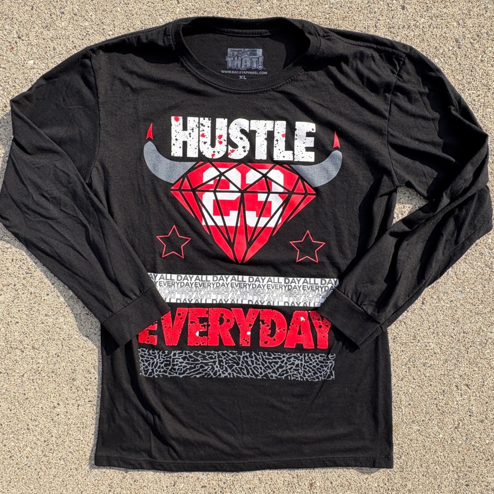 Take That! Hustle Everyday Graphic‎ Long Sleeve T-Shirt - Men's XL